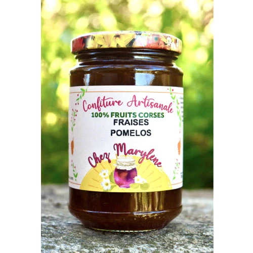 Confiture de fraises pomelos